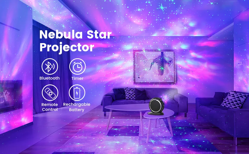 Tuya WiFi Smart Star Projector Galaxy for Holiday Party APP Control Smart Home Nebula Projector Works for Google Home Alexa