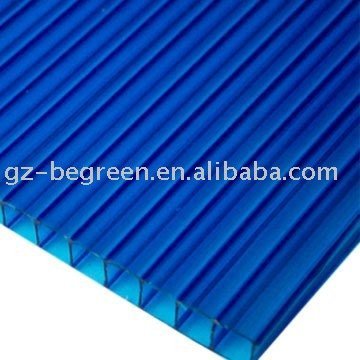 opaque colored 6mm 8mm cellular blue hollow cheap polycarbonate hollow sheet