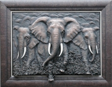 Indoor Copper Decoration Bronze Animal Wall Relief Sculpture