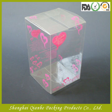 Pink plastic toy packaging box,printed foldable box