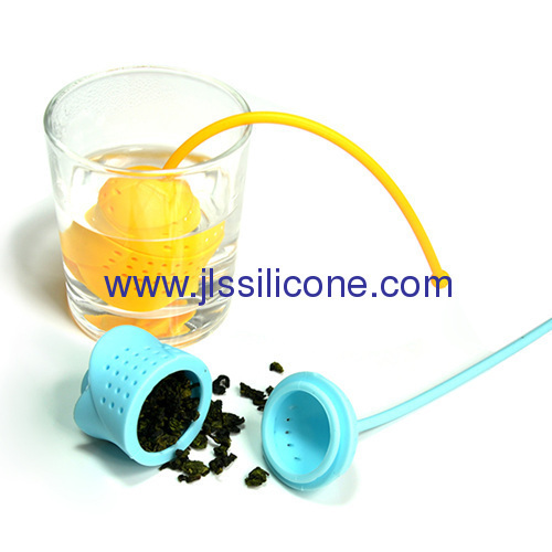 Romantic Rose Style Silicone Tea Strainer And Tea Bag 