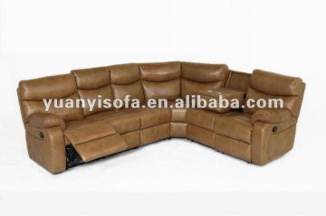 Brown Reclining Sectional Sofa Set