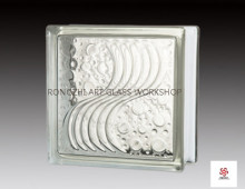 sea wave glass brick Art