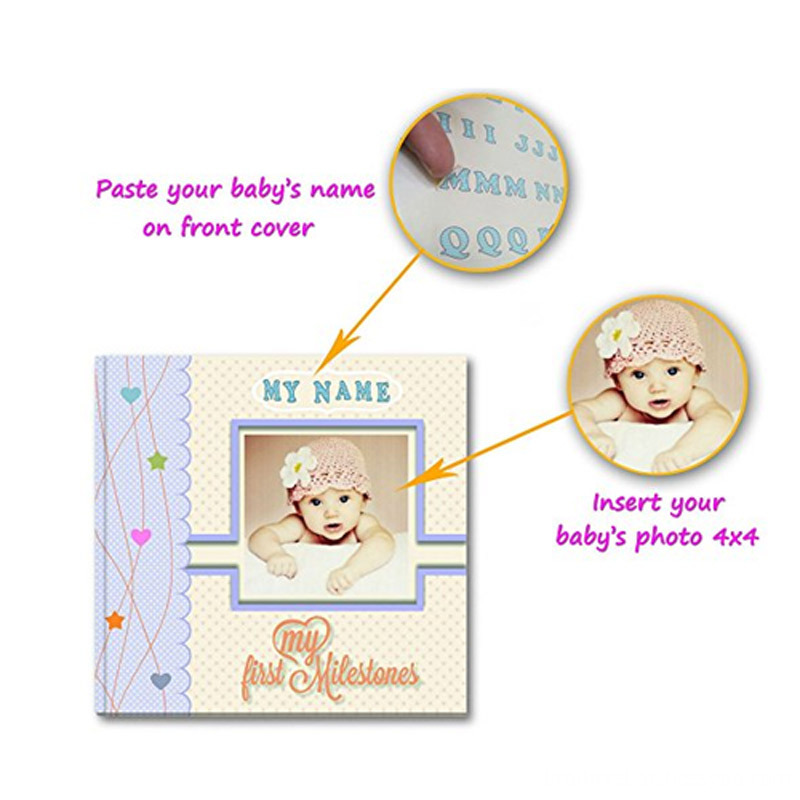 Modern Design Baby`s Milestones Keepsake Book