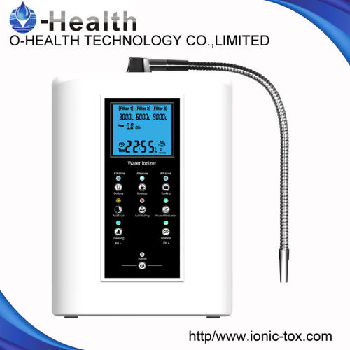 5 Titan basiskt vatten Ionizer, hälsa vatten renaren maskin med uppvärmning och LCD-skärm