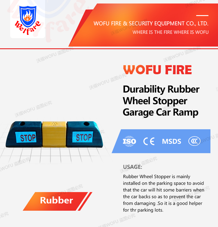 Durability Rubber Wheel Stopper Garage Car Ramp