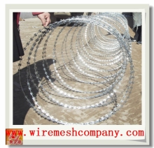 manufacturer supply Razor barbed iron wire /galvanized & PVC coated razor barbed wire