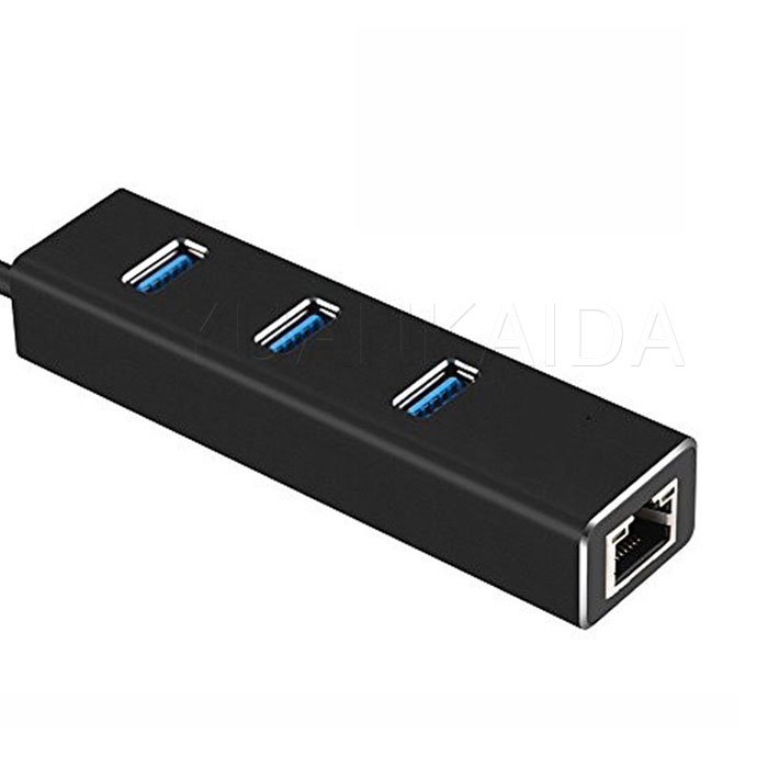 USB 3.0 Aluminum Hub with Gigabit Ethernet