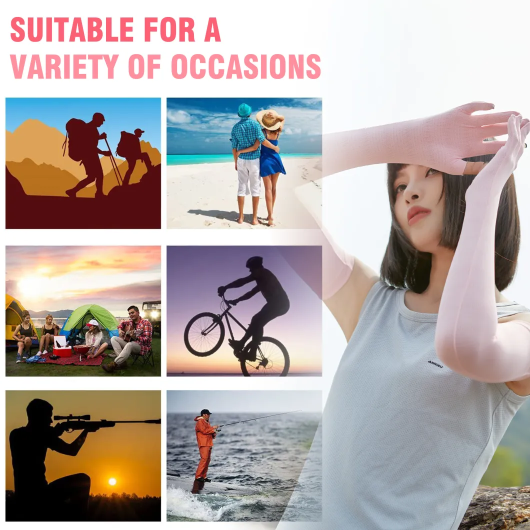 Women's Upf50+ Sunscreen Ice Silk Anti-UV Cooling Arm Cover