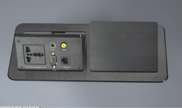 Universal pop up electric plug desktop socket