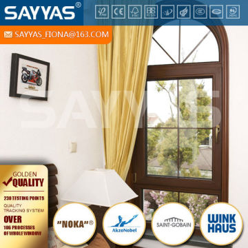 arched shape wood aluminum window supplier