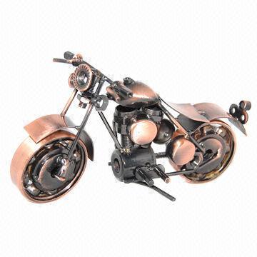 Metal art decorative motorcycle model, antique imitation