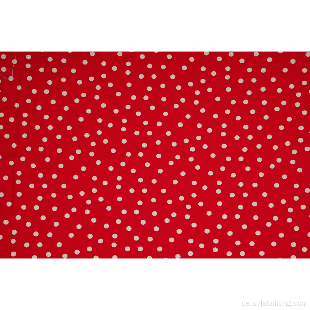 100% Rayon Stoff Bedruckter Polka Dot Viskose Stoff