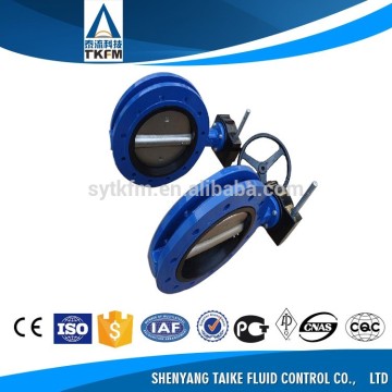 TKFM double flange butterfly valve seat material , cast iron double flange butterfly valve