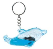 acrylic floating key chain,aqua dolphin shape key chain