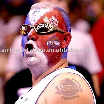 Fans face paint