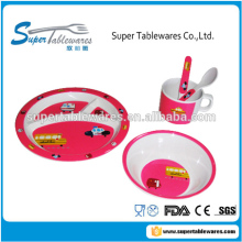 5pcs melamine children kids dinnerware set