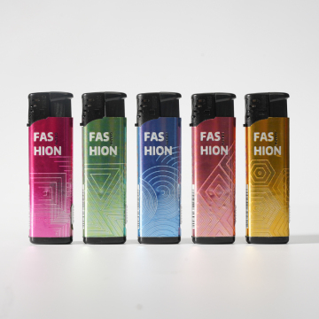 Five Color Laser Wrapper Windproof Lighter with LED