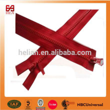 Two way open end zipper with reversible slider for Gooes feather jackets