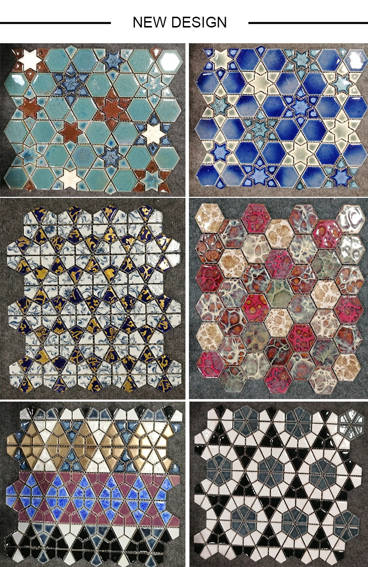 Australia Vintage Style Glazed Ceramic Mosaic Tiles for Craft