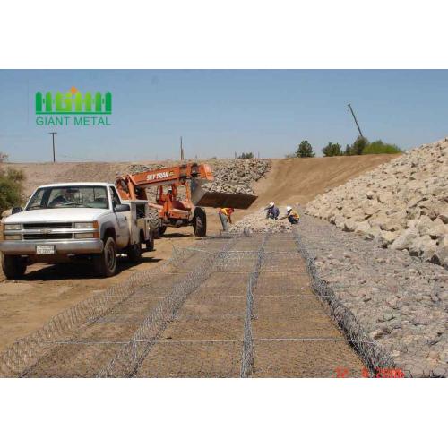 Kotak gabion Hexagonal Galvanized / PVC / Zinc-Al