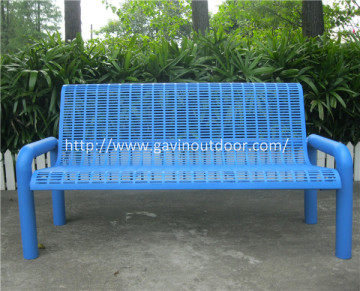 Poweder coated steel park bench metal park bench