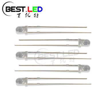 Basic Red 3mm LED Round Top Clear Lens