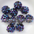 Bluishviolet Acrylic Chunky Resin Rhinestone Beads Children Necklace 10*12MM