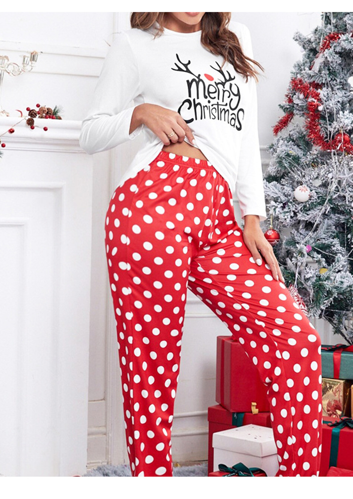 Зимний рождественский домашний комплект женской длинной пижамы Winter Christmas Homewear Women's Long Pajamas Set
