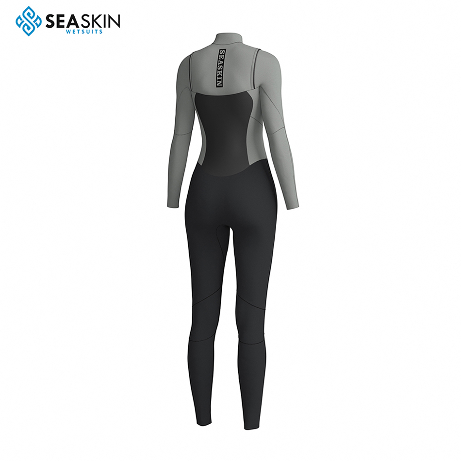 Seaskin Chest Zip Women&#39;s Lengan Panjang Melayari Wetsuit