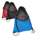 Nylon drawstring swimming bags with mesh