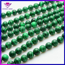 Round Brilliant Cut Gemstone Shape and Natural Gemstone Type malachite beads