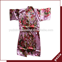 Baby robe satin floral Robe-flower Girl Gift-Baby Shower Gift robe KR0020