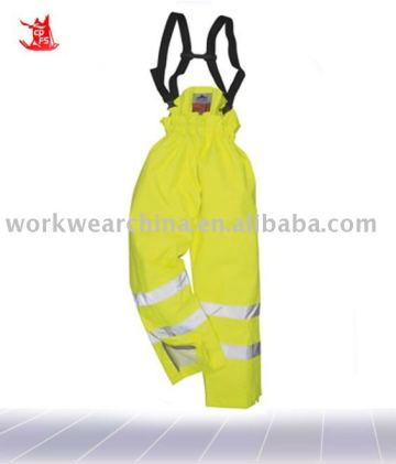 Lined Hi Vis reflective bib overalls