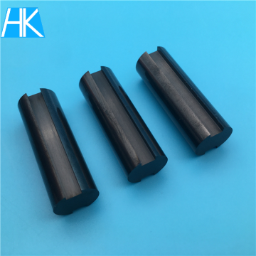 black silicon nitride groove industrial plunger shaft
