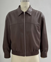 Men's Basic PU Jacket Casual Motorcycle Style