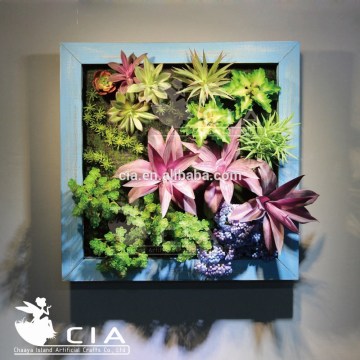 Artificial Succulents Wood-frame Wall Art