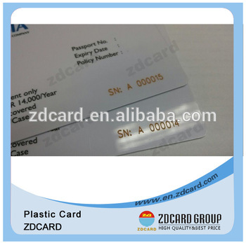 pvc business name card/matte pvc business card/clear transparent pvc business card