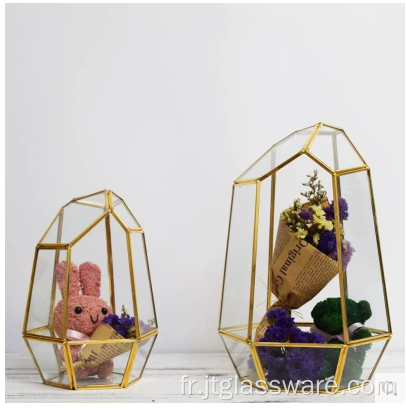 Vases en verre Verre Terrarium clair Géométrique