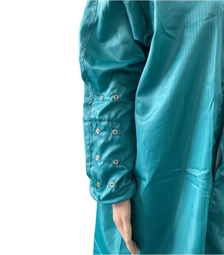 Hot Selling EPA Garments for Industrial Use Clean Room Green ESD Antistatic Smock Gown with Hood