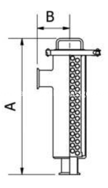 clamped angle type straight strainer