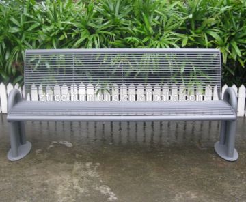 Metal public bench seat garden bench metal
