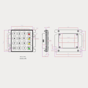 Teclado AES CIPTING TECTURO PARA LA MÁQUINA DE KIOSK DE VENTA DE TARJETAS