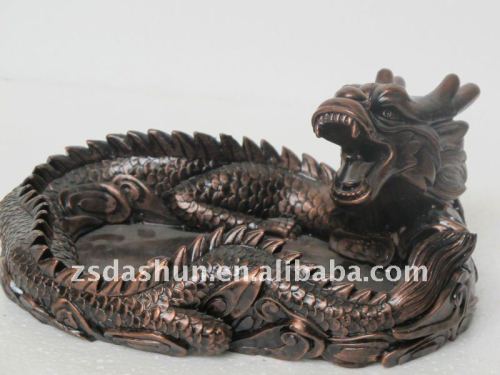 DS-010Y Polyresin Ashtray/ Art collection/ dragon figurine