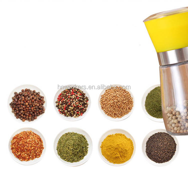 Manual black pepper grinder stainless steel spice coffee grinding device