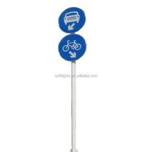 2.5m High Hot Dip Galvanized Traffic Road Sign Pole