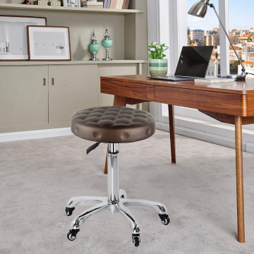 Adjustable Rolling Salon Stool - Cheap Home Office Kitchen Bar Counter Stool
