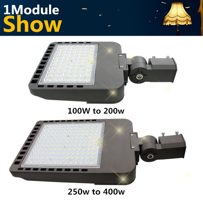 type3 Nema standard 277-347vAC shoebox led street light 4000k 5000k shoebox led dusk 300w 250w 150w