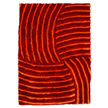 Polyester Red & Orange color 3D Rug