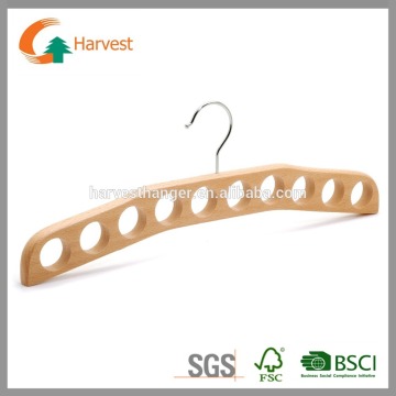 Wooden scarf hanger with 10 holes